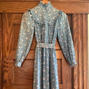 Laura Ashley High Collar Dress